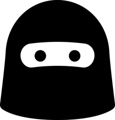 Ninja Face Sticker Outline Svg File, Free Vectors File